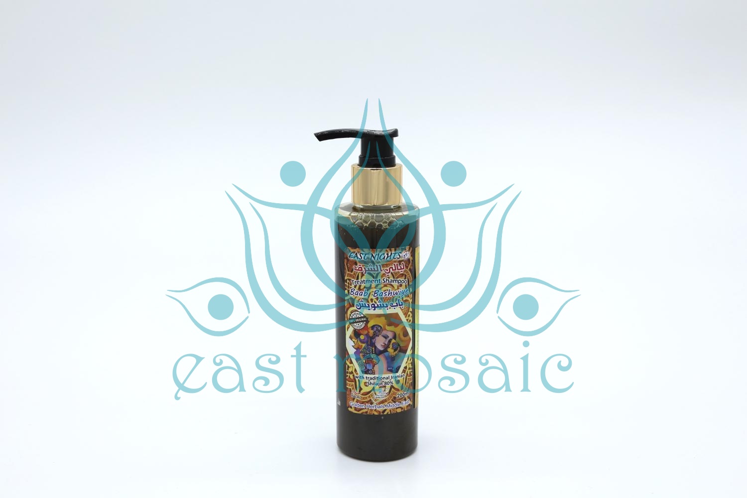 Лечебный шампунь для восстановления волос Baab Bashwiye «Располагающий» с традиционным иранским мумие Шиладжит 80%