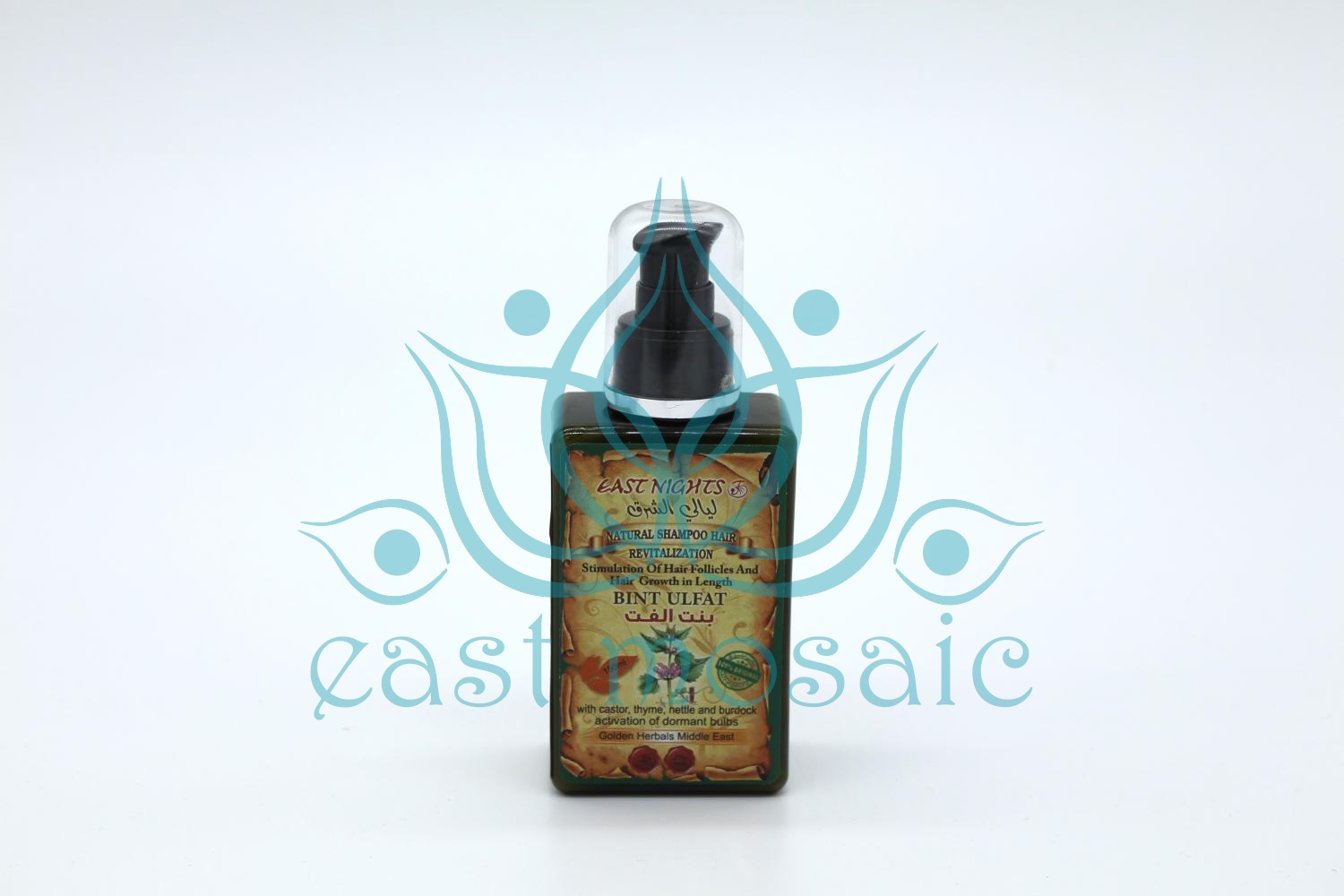 Шампунь для активизации замерших луковиц и роста волос BINT ULFAT «Дружба» с клещевиной, тимьяном, лопухом и крапивой