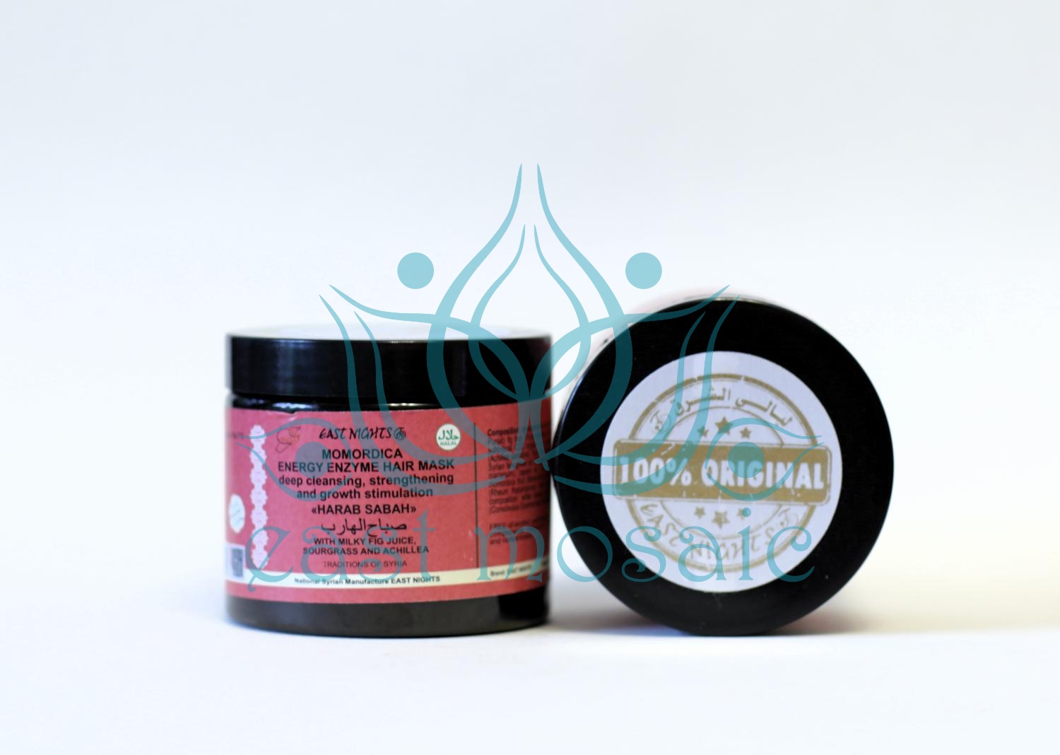Мамордиковая энергетическая энзимная маска для волос глубокое очищение, укрепление и стимуляция роста с молочным соком инжира, кислицей и тысячелистником сантолиновым HARAB SABAH «Утренний беглец»