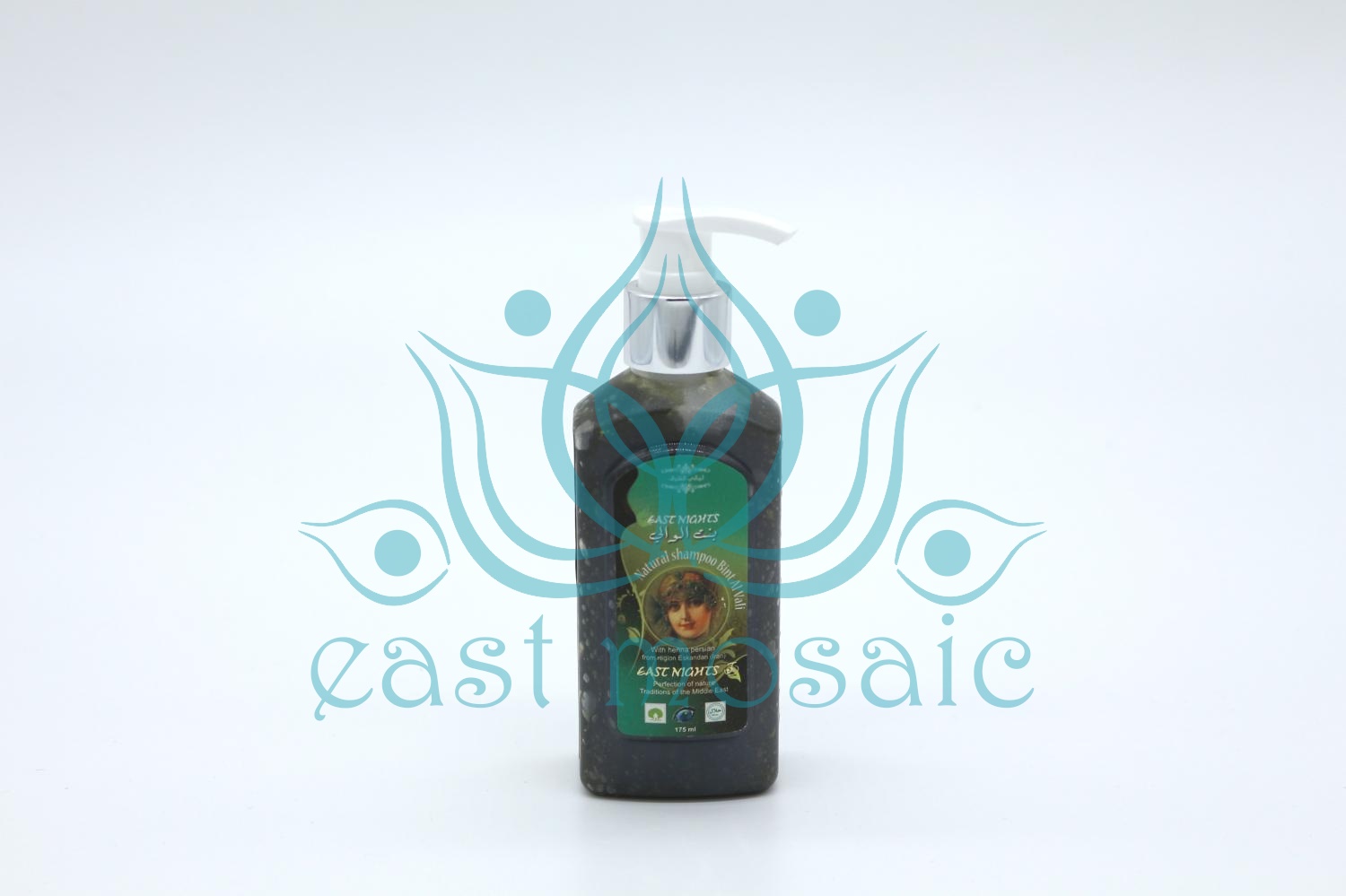 Оливково-лавровый шампунь для окрашенных хной волос Bint Al Vali «Дочь Главы» с маслами хны персидской и семян сумаха